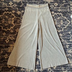 Anthropologie Metallic Wide Leg Pant